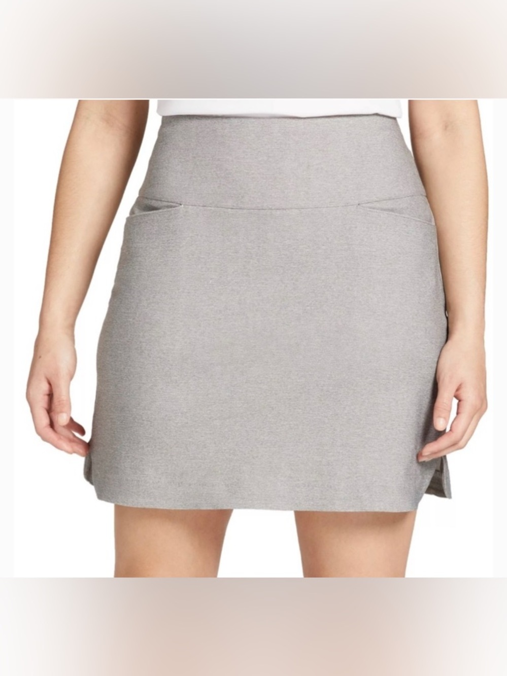 NWT Walter Hagen Light Gray Knit Mini Pull On Sculpt Short